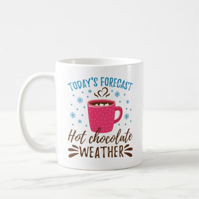 Mug Prévisions du jour Chocolat chaud Météo (Gauche)