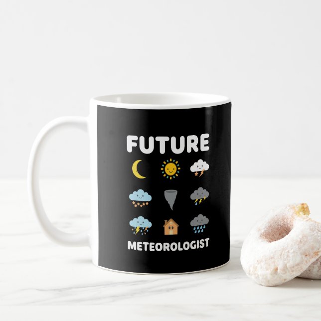 Mug Prévisions météorologiques du futur météorologue (Avec donut)