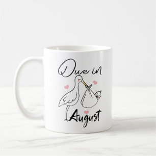 Mug Prévu pour Août Cygne Mignon Portant un Nouveau Bé