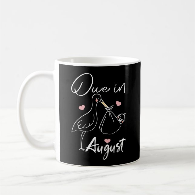 Mug Prévu pour Août Fun Cygne Portant un Nouveau Bébé  (Gauche)