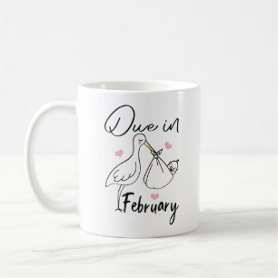Mug Prévu Pour Février Cygne Mignon Portant Un Nouveau