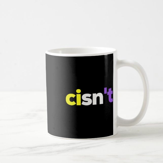 Mug Pride Lgbtq Non-binaire Cisnt, Enby Présentent _ N (Droite)