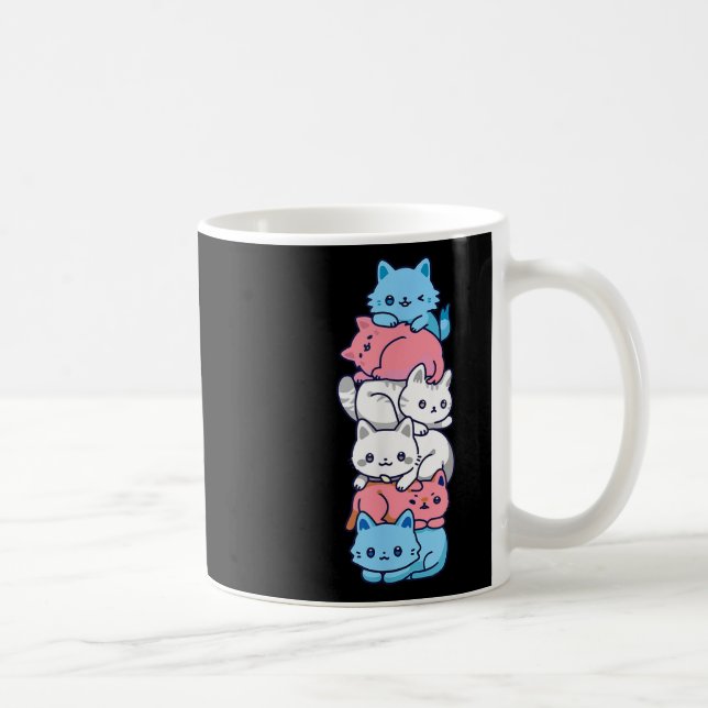 Mug Pride transgenre Chat Lgbt Transflag Chats mignons (Droite)