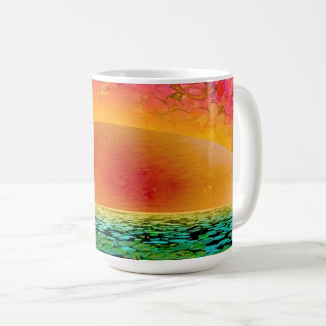 MUG PRIER DES MANTIS AU COUCHER DU SOLEIL (Devant droit)