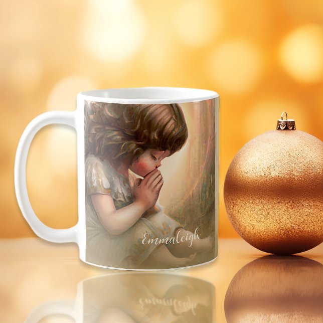 Mug Prier Petite fille Angel Radiant Halo Lumière (Créateur téléchargé)