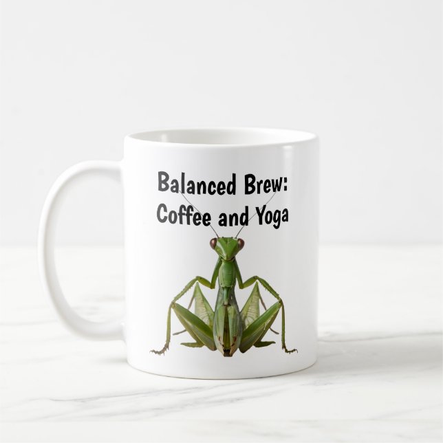 Mug Prier vert Mantis Yoga Personnalisé (Gauche)