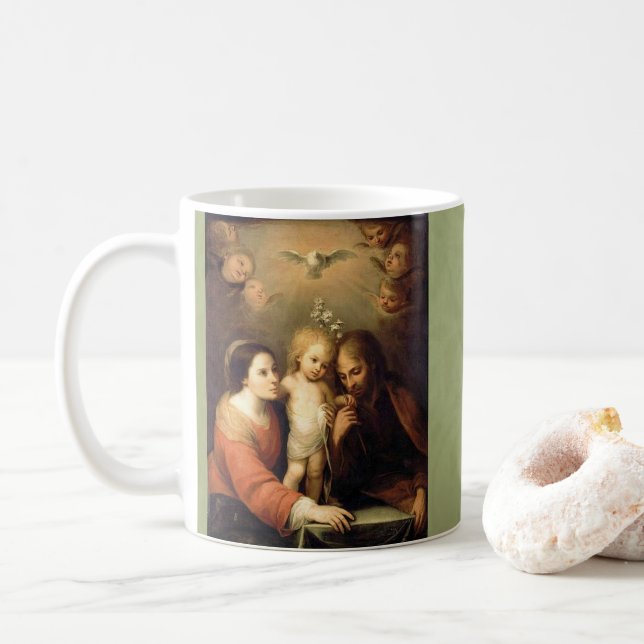 Mug Prière à la famille sainte Jésus Mary St Joseph (Avec donut)