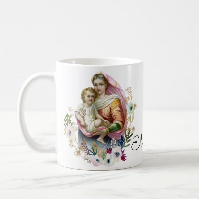 Mug Prière de la Sainte Vierge Marie de Jésus (Gauche)