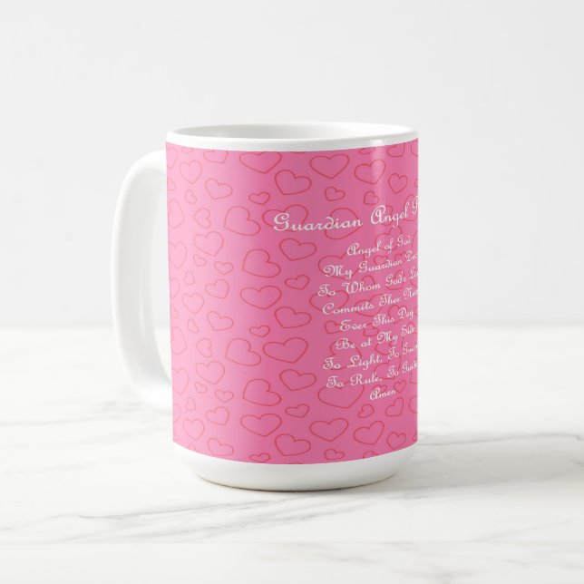 Mug Prière de l'ange gardien Rose    (Devant gauche)