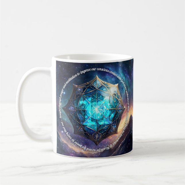 Mug Prière de l'étape 11 | Récupération en 12 étapes A (Gauche)