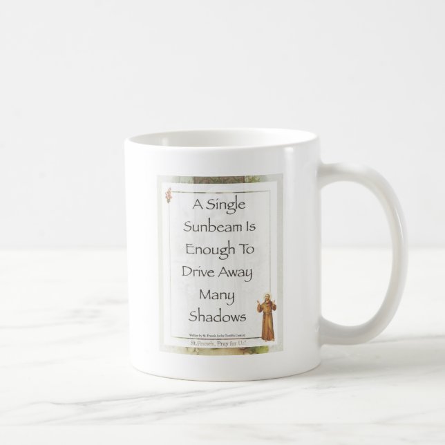 Mug prière de rayon de soleil de St Francis (Droite)
