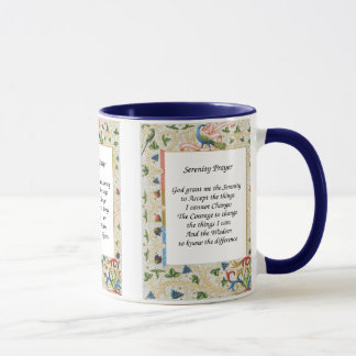 Mug Prière de sérénité Conception de paon Motivation M