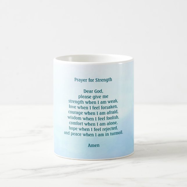 Mug Prière personnalisable pour la force bleu (Centre)