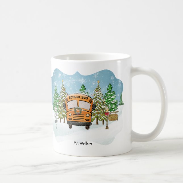 Mug Prière personnalisée du conducteur de bus scolaire (Droite)