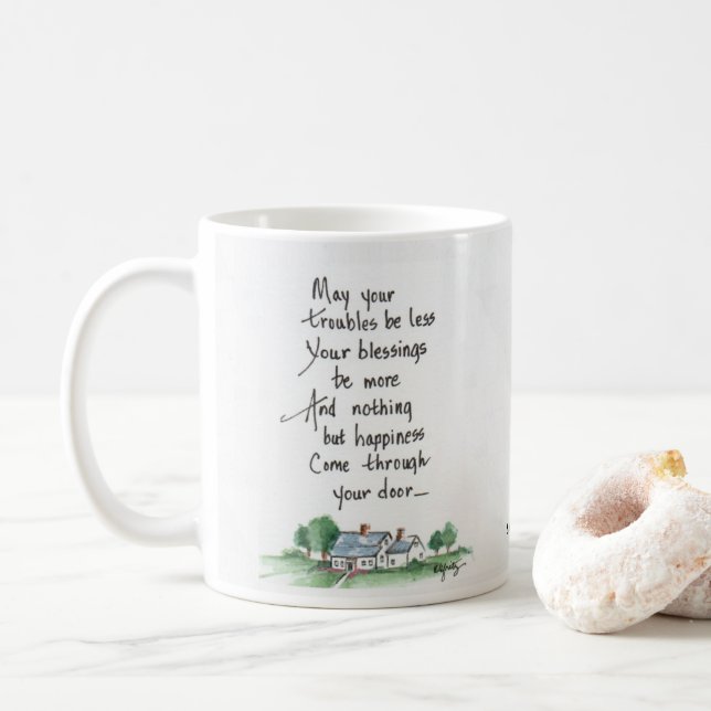 Mug Prière pour la maison, Rédaction de la maison du b (Avec donut)