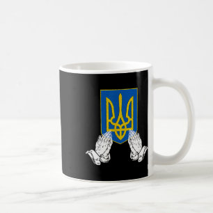 Mug Prière pour le drapeau vintage de l'Ukraine