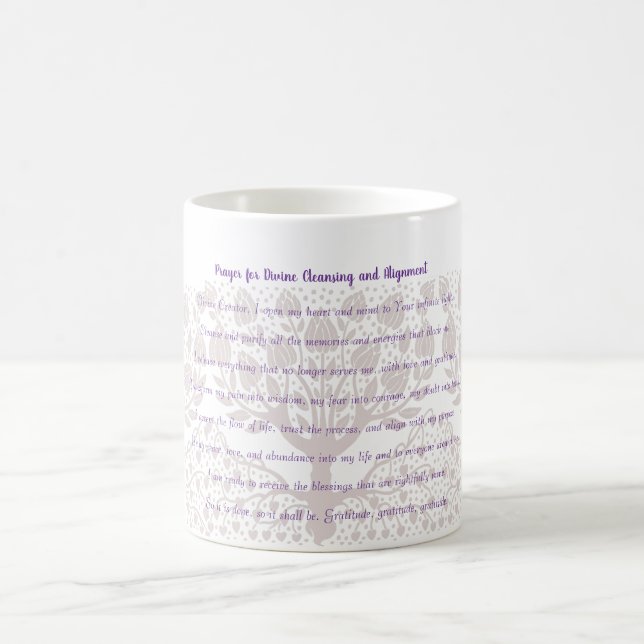 Mug Prière pour le nettoyage et l'alignement divins (Centre)