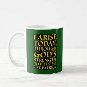 Mug Prière religieuse St Patrick Vert et or