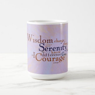 Mug Prière Wordle de sérénité sur le résumé