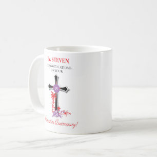 Mug Priest 15ème anniversaire de l'Ordination Croix no