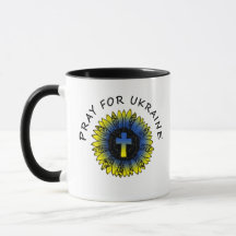 Priez pour le tournesol et la croix de l'Ukraine