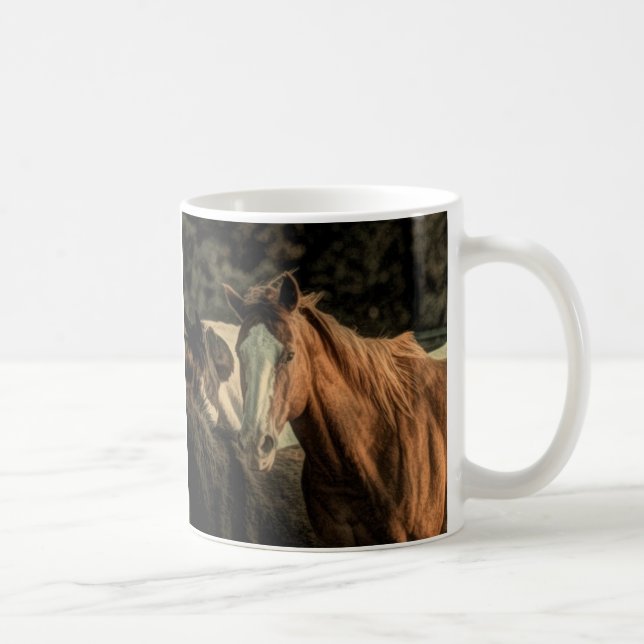 Mug Primitive rustique de l'ouest cheval sauvage (Droite)