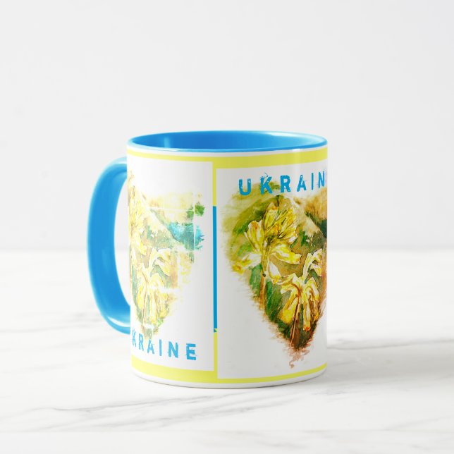 Mug Primula veris Heart Cowslip Ukraine (Devant gauche)
