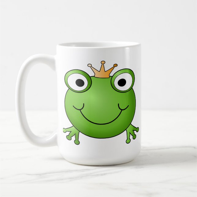 Mug Prince de grenouille. Grenouille de sourire avec (Gauche)