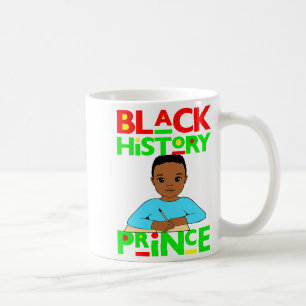 Mug Prince d'histoire noire Mélanine Garçon Fils Bruh 