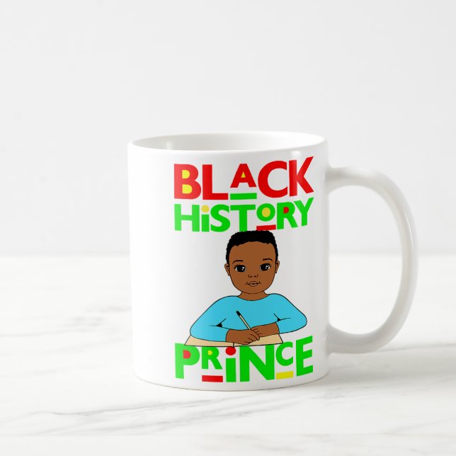 Mug Prince d'histoire noire Mélanine Garçon Fils Bruh  (Droite)