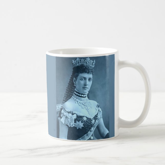 Mug Princesse Alexandra du Danemark dans le bleu (Droite)
