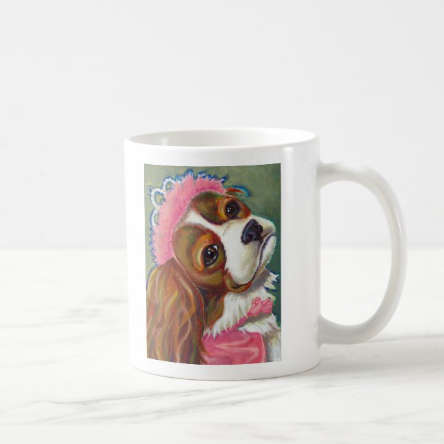 Mug Princesse cavalière ART de chien d'épagneul du Roi (Droite)