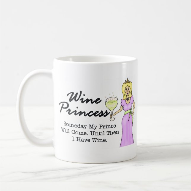 Mug Princesse de vin "un jour mon prince " (Gauche)