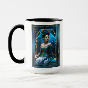 Mug Princesse Du Rose Bleu Art IA par Xzendor7
