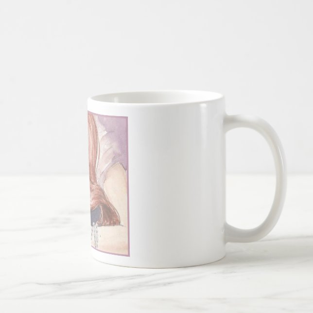Mug Princesse d'une chevelure rouge et son rat (Droite)