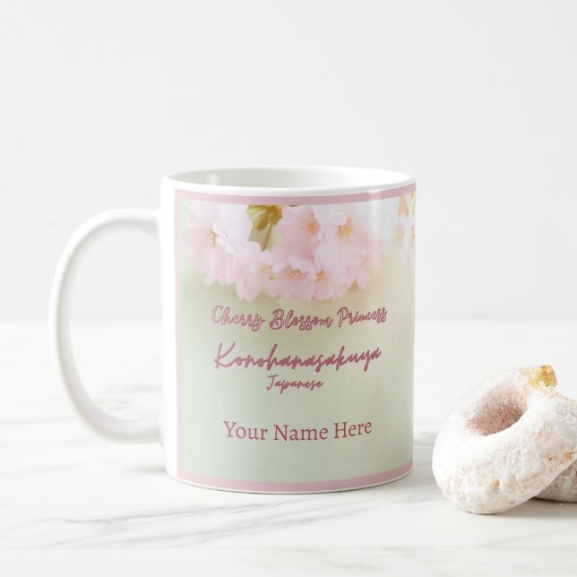 Mug Princesse Fleur de Cerisier Thème Japonais Avec Ch (Avec donut)