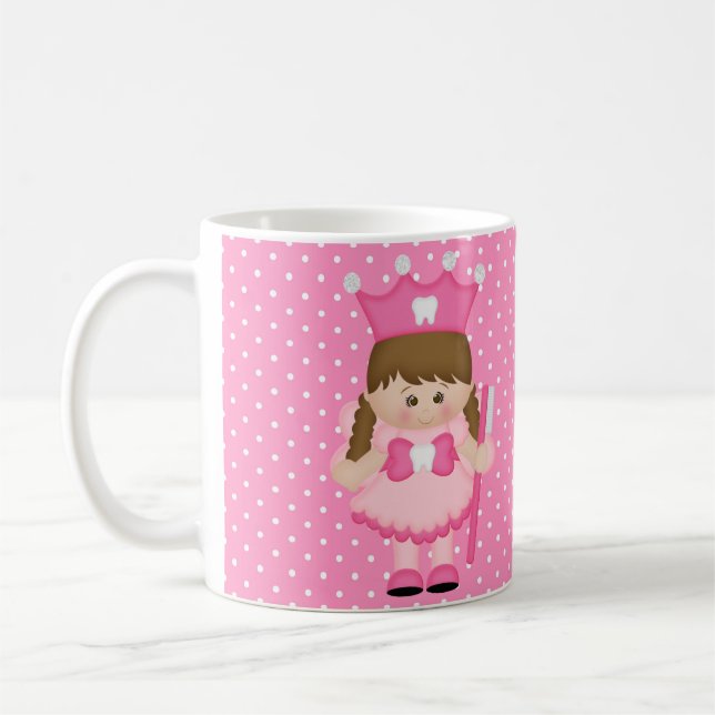 Mug Princesse mignonne Dot de dentiste de dent de (Gauche)