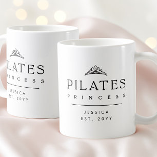 Mug Princesse Pilates Minimaliste Noir et Blanc Person