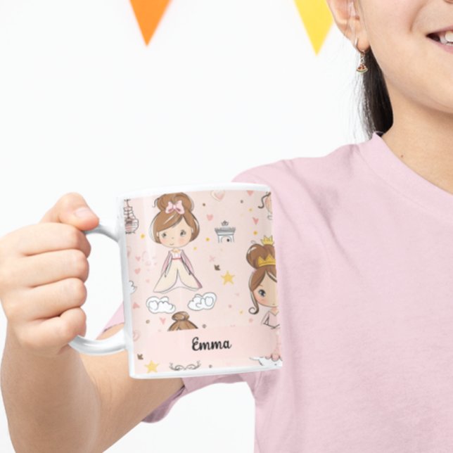Mug Princesses & Coeurs Pastels doux Enfants (Créateur téléchargé)