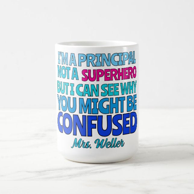 Mug Principal personnalisé Drôle Pas un SUPERHÉROS (Centre)