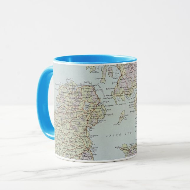 Mug Principales routes des îles britanniques (Devant gauche)