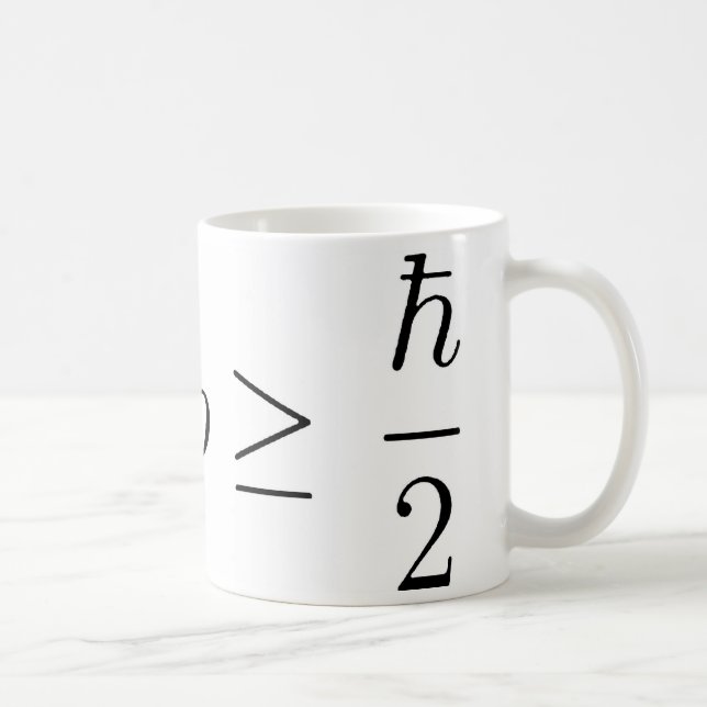 Mug Principe d'incertitude de Heisenberg 2 (Droite)