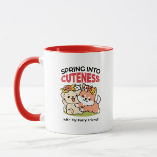Mug Printemps dans la laideur - Illustration de chien 