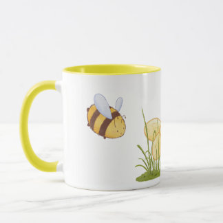 Mug Printemps Drôle Abeilles mignonnes Fleurs de margu