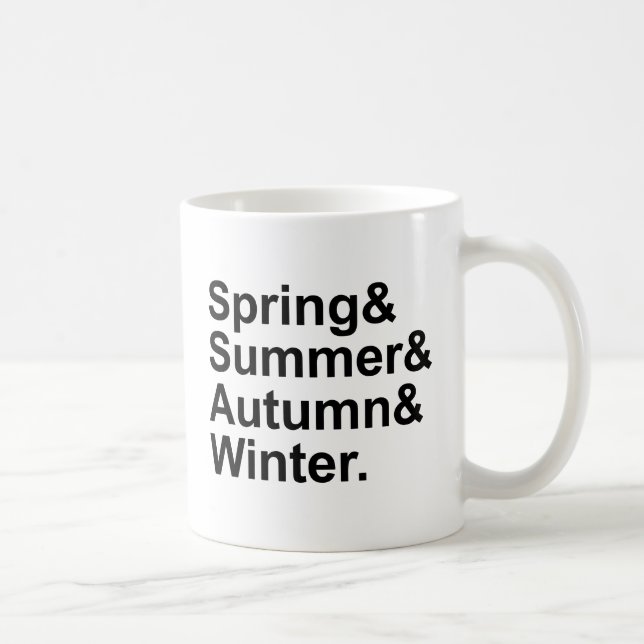 Mug Printemps Été Automne Hiver | Quatre Saisons (Droite)