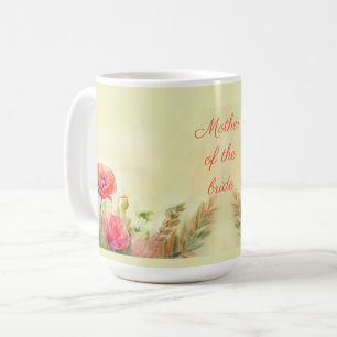 Mug Printemps Floral Poppies Design Mère de la mariée