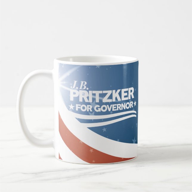Mug PRITZKER - JB Pritzker pour le gouverneur (Gauche)