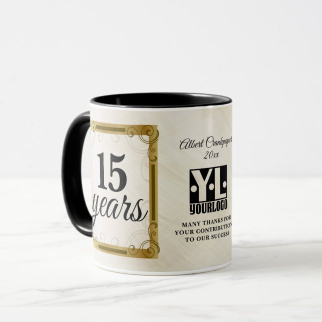 Mug prix anniversaire de performance des employés (Devant gauche)