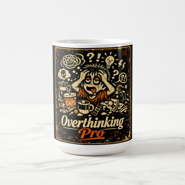 Mug Pro de la suranalyse – Humour sur l'anxiété, Relat (Centre)