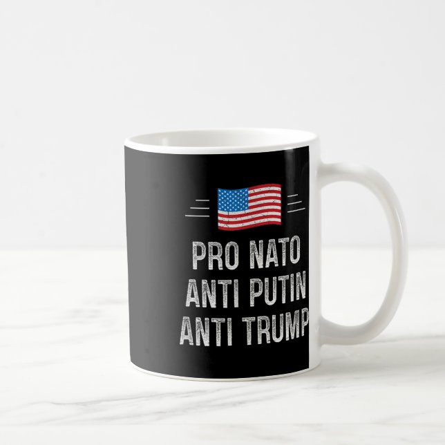 Mug Pro Nato - Anti Poutine - Anti Trump - Style Rétro (Droite)